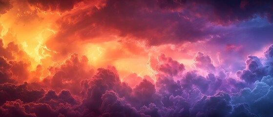 Colorful Sunset Sky with Clouds