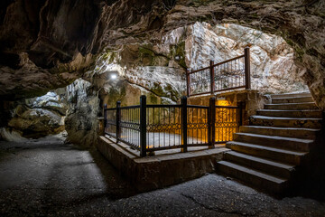 People visiting the sacred place, Eshab-i Kehf Cave ( Seven Sleepers Cave). The Seven Sleepers...