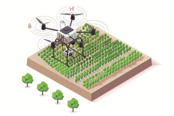 Drone technology with smart sensors advances agricultural monitoring, focusing on automation to improve crop inspection and farming efficiency