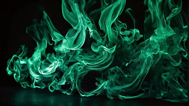 green flames