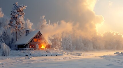 fire in the snow