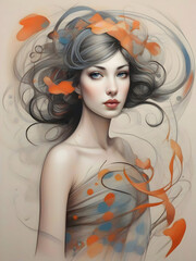 Girl Portrait Surreal illustration Art