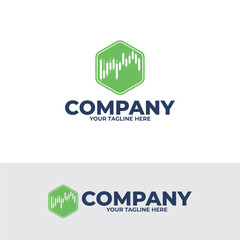 Financial graph logo design template