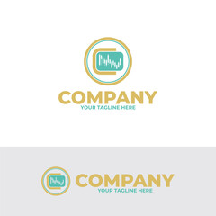 Financial graph logo design template