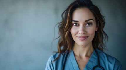 Confident Nurse with Stethoscope Showcasing Compassion and Determination