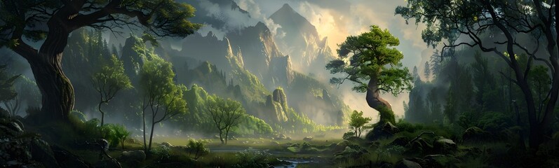 mountain panoramic background