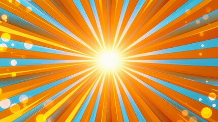 Fototapeta premium Circus sunburst in vintage vibes background and spiral retro rays, vintage poster sun burst radial lines with grunge texture, circus, carnival, summer fair backdrop