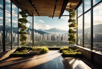 illustration, urban nature double exposure landscapes combining city natural elements, architecture, skyline, buildings, cityscape, forest, river, sunset