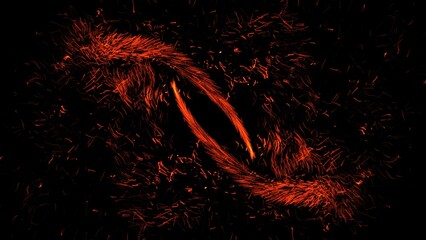 Fire sparks background, Embers, beautiful shimmering fireworks spreading, Fire background, Fire particles, 3D render