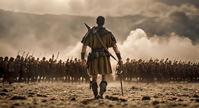 Roman soldiers on the march