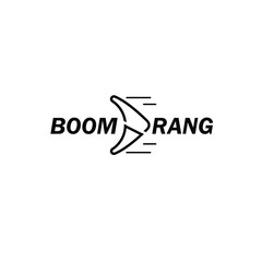 Boomerang design logo text icon simple