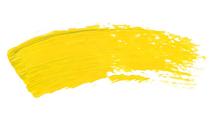 Yellow brush strokes on white paper	