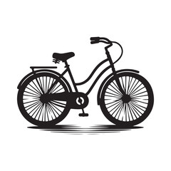 Bicycle Silhouette flat vector illustration.