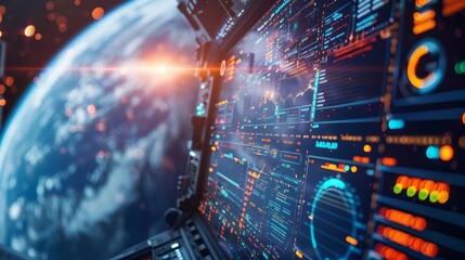 Space exploration strategy session, planning new missions with AI-driven satellites and interstellar spacecraft