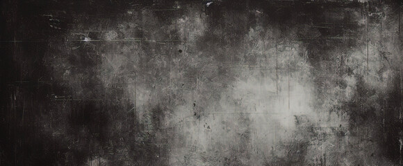 Fototapeta na wymiar Fond dégradé granuleux noir blanc texture de bruit gris foncé monochrome rétro toile de fond design espace de copie