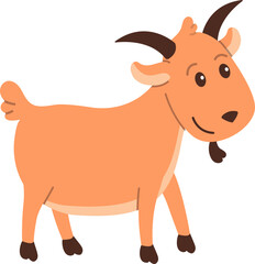 Cute brown goats on the Eid al-Adha holiday