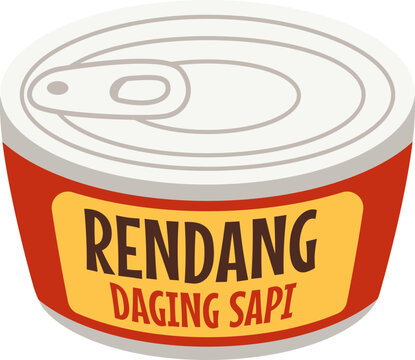 Beef rendang packaged in ergonomic cans