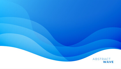 abstract blue wave shape curry and smooth decorative lines