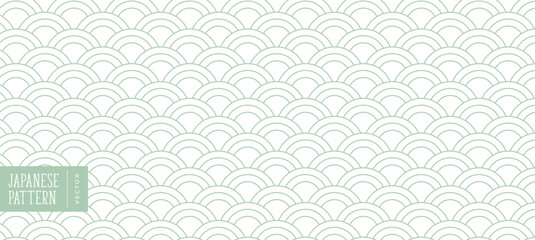 vintage style japanese pattern decorative banner design