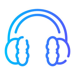 earmuffs Line Gradient Icon