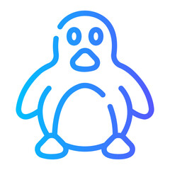 penguin Line Gradient Icon