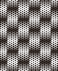 Hexagon black texture background. Gradient, fade graphic pattern in vectror flat style. Black and white abstract pattern 