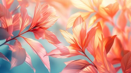 Abstract background with palm leaves