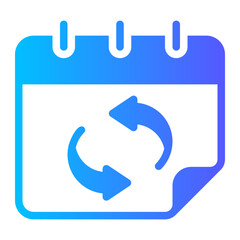 flexible schedule gradient icon