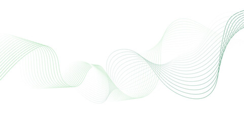 Abstract green wavy lines Digital frequency track equalizer background. Curved wave smooth stripe seamless pattern. Wave lines created using blend tool. graphic design template banner business wave.
