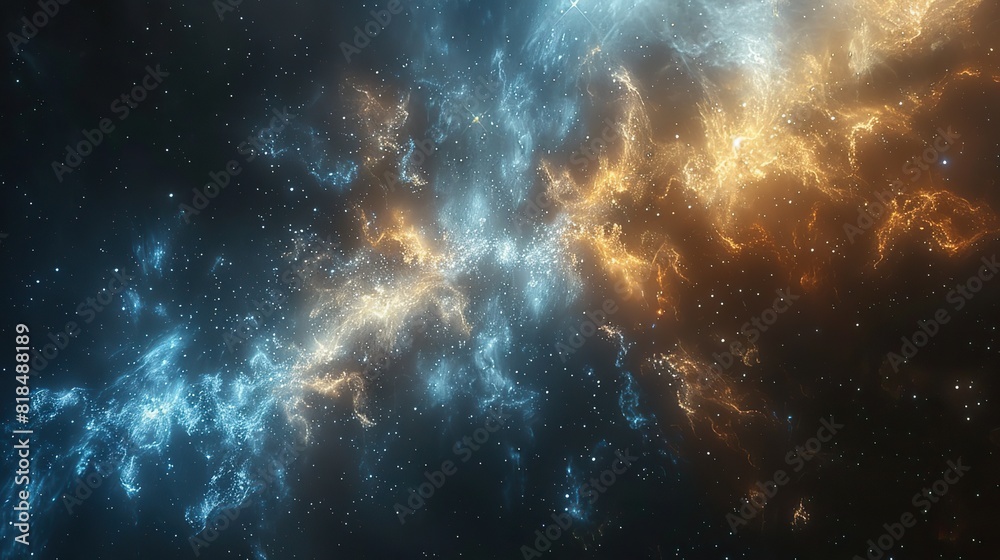 Wall mural star field and nebula in outer space.llustration graphic