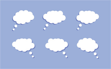 Collection of speech bubble set design template
