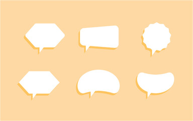 Set of speech bubble template design