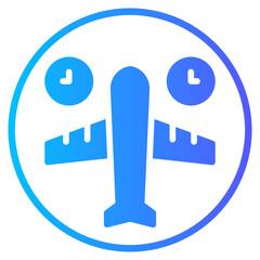 jet lag gradient icon