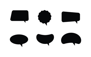 Set of speech bubble with flat design