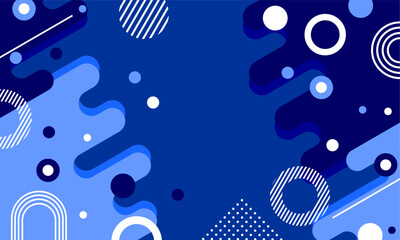 Fototapeta premium abstract geometry blue background. flat design style