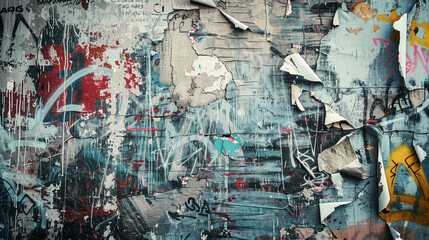 A grunge background with torn paper and graffiti elements, conveying a rebellious and street-inspired vibe
