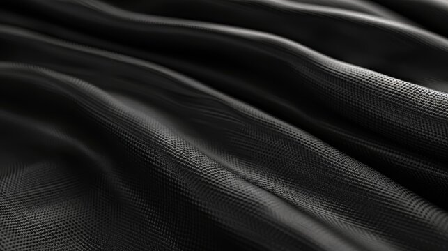Sleek Black Neoprene Surface Background - High-Resolution Synthetic Material with Durable and Smooth Texture Detail