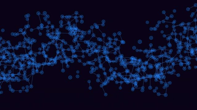 Image depicts a network of interconnected dots, with each dot representing a node and the lines showing connections. Meaning or purpose unclear without more context