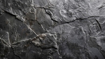 Fototapeta premium Natural Slate Surface Texture with Dark Grey Tones for Rustic Backgrounds