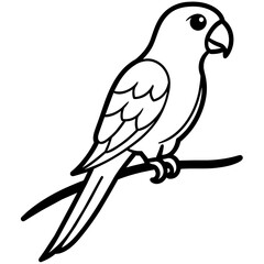 Parrot bird silhouette - cut out vector icon
