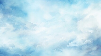 Blue clouds watercolor painting background