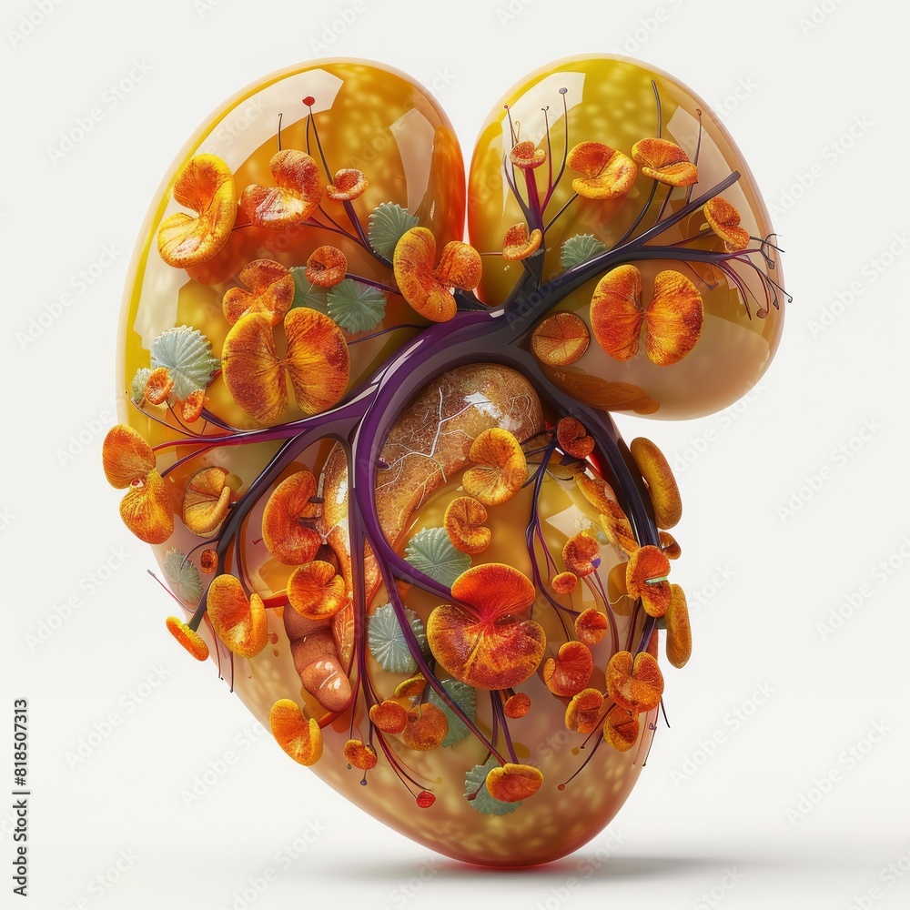Poster liver and kidney failure. generative ai.