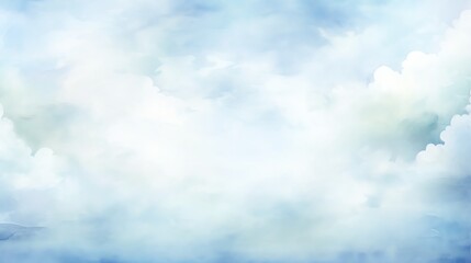 Blue clouds watercolor painting background