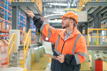 Portrait of a male engineer Take care of the electric locomotive maintenance shop