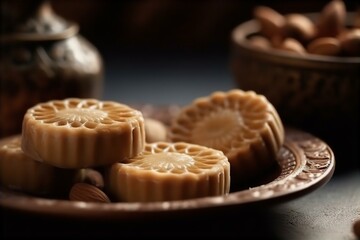 sweets, arabic, oriental, basbousa, dessert, traditional, closeup, pastry, sweet, food, middle eastern, syrup, honey, semolina