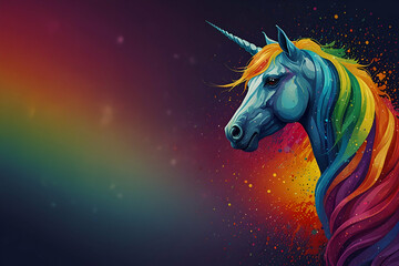 Obraz na płótnie Canvas rainbow unicorn style bright abstract background