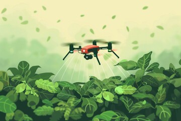UAVs and smart drones support precision agriculture, enhancing crop protection and monitoring in vibrant green fields