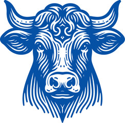 cow head vector, Cow silhouette. Cow vector illustration. Black cow and domestic milk cows. Farm animals, livestock