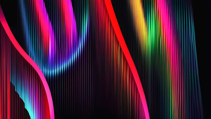 Vibrant Spectrum Burst Background - A close-up view of a colorful explosion of rainbow hues against a black background.