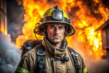 Obraz premium firefighter in action